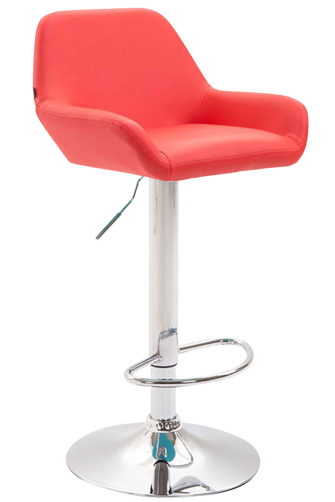 2-delige set Barkrukken – Krukken Rood Kunstleer – Comfortabel & In hoogte verstelbaar Kleur rood