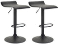2-delige set Barkrukken - Barstoelen, Hoogte Verstelbaar, Kunstleer Bekleding Kleur zwart Onderstel Kleur zwart