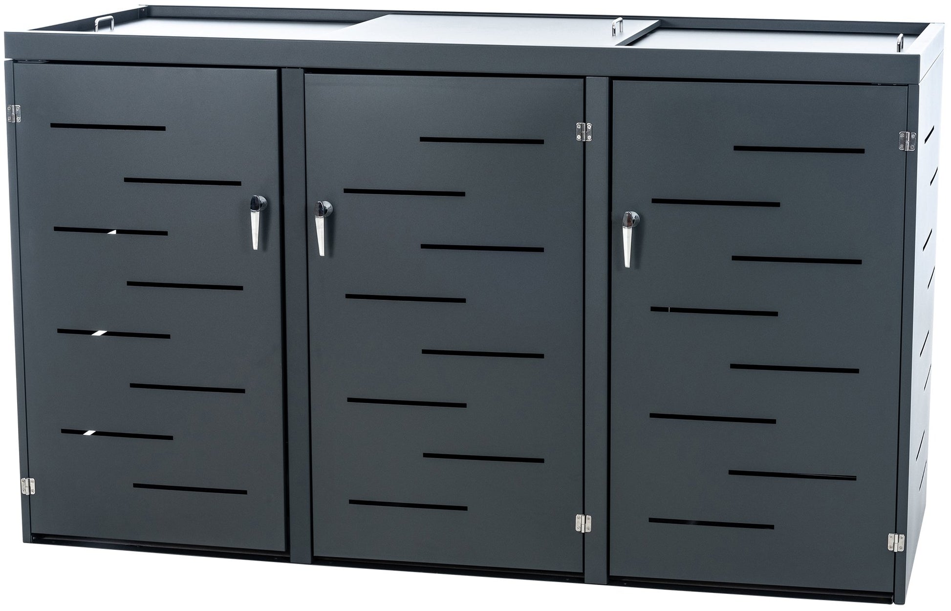 Roestvrijstalen Container Ombouw - Afvalbak Afdekking - Weerbestendig Design Kleur antraciet Maat