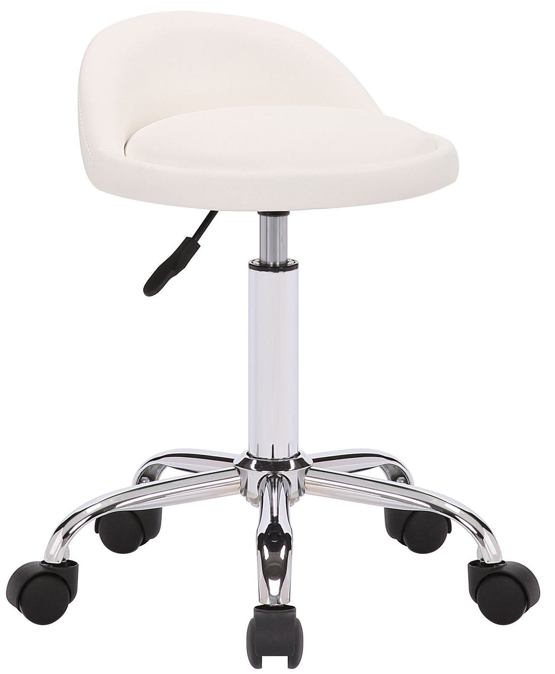 Ergonomische Werkkruk - Draaistoel - Hoogte Verstelbaar Comfort, Ideaal voor Kantoor en Salon Kleur wit