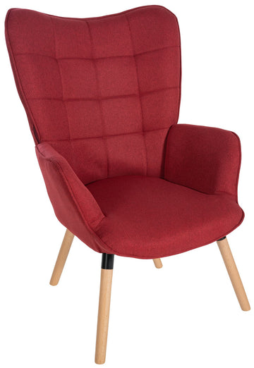 Comfortabele Fauteuil - Elegant Ontwerp - Stoffen Bekleding, Duurzaam en Trendy Design Kleur rood