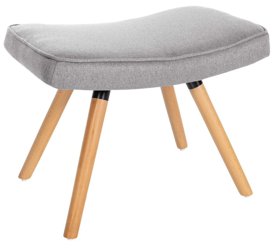 Voetenbankje met stoffen bekleding - Hocker - Comfort en veelzijdigheid voor thuis of kantoor Kleur grijs