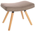 Voetenbankje met stoffen bekleding - Hocker - Comfort en veelzijdigheid voor thuis of kantoor Kleur taupe