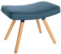 Voetenbankje met stoffen bekleding - Hocker - Comfort en veelzijdigheid voor thuis of kantoor Kleur blauw