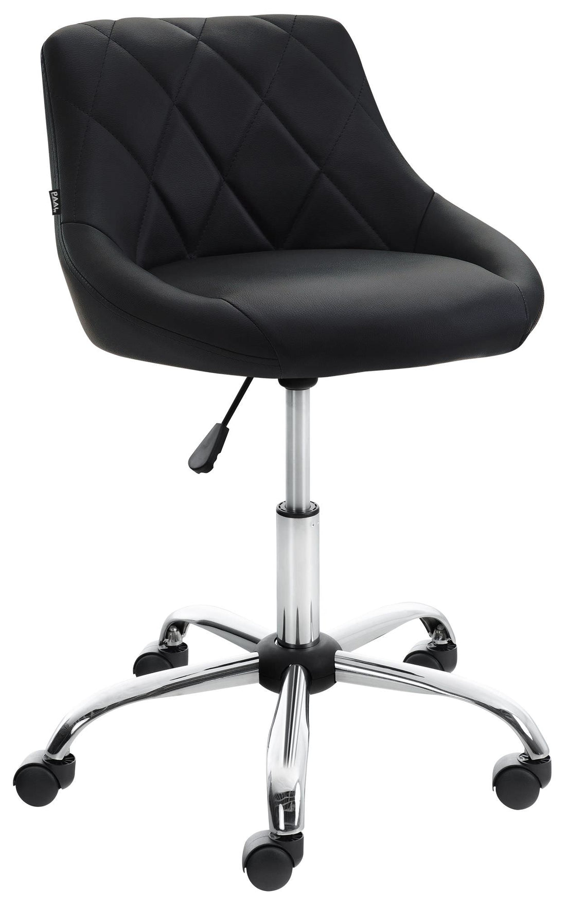 Werkkruk - Comfortabele Zitting - In Hoogte Verstelbaar, Draaibaar en Ergonomisch Design Kleur wit Materiaal kunstleer