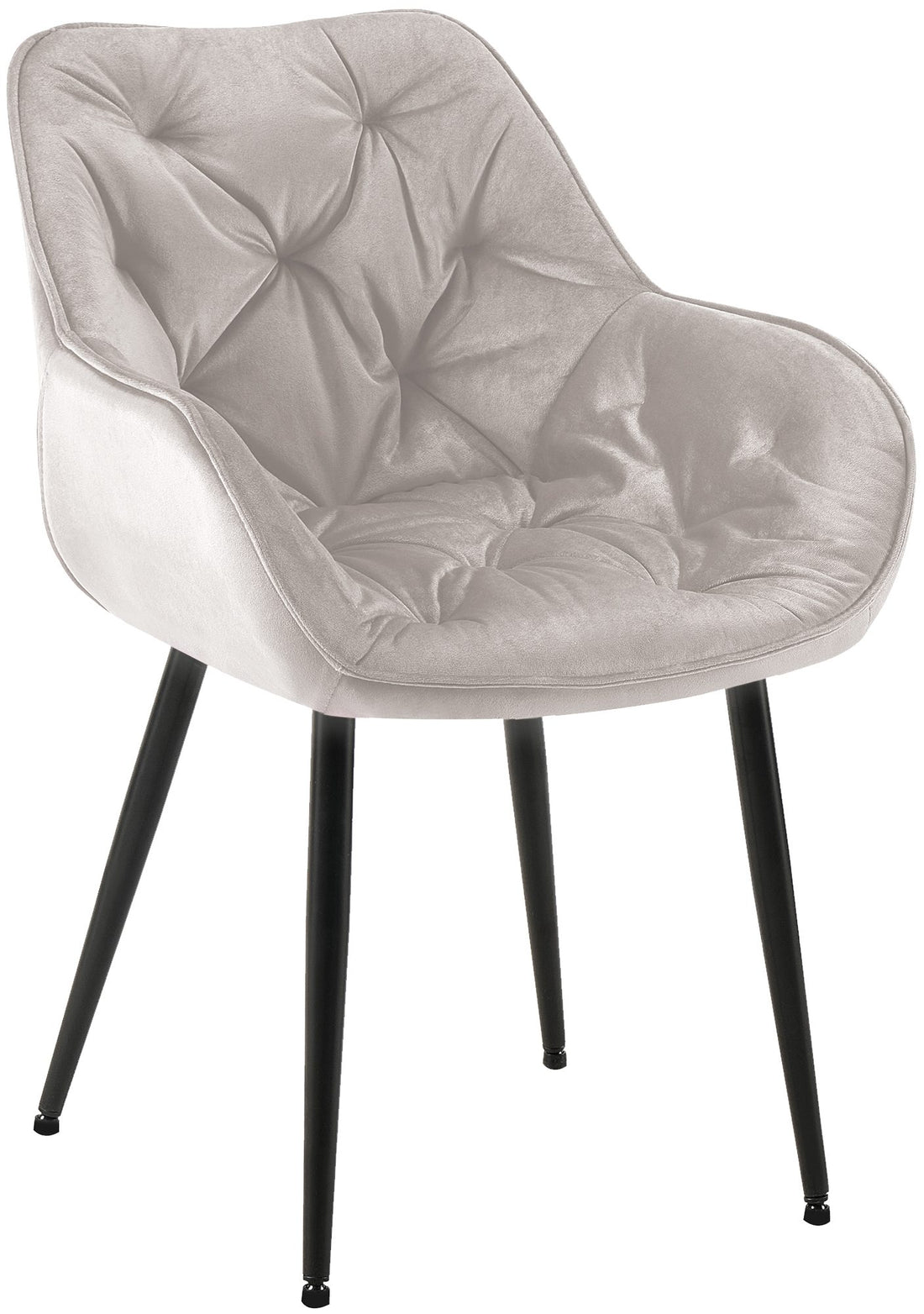 Eetkamerstoel Fluweel - Fauteuil-stijl - Hoog Comfort & Onderhoudsvriendelijk Kleur donkergrijs