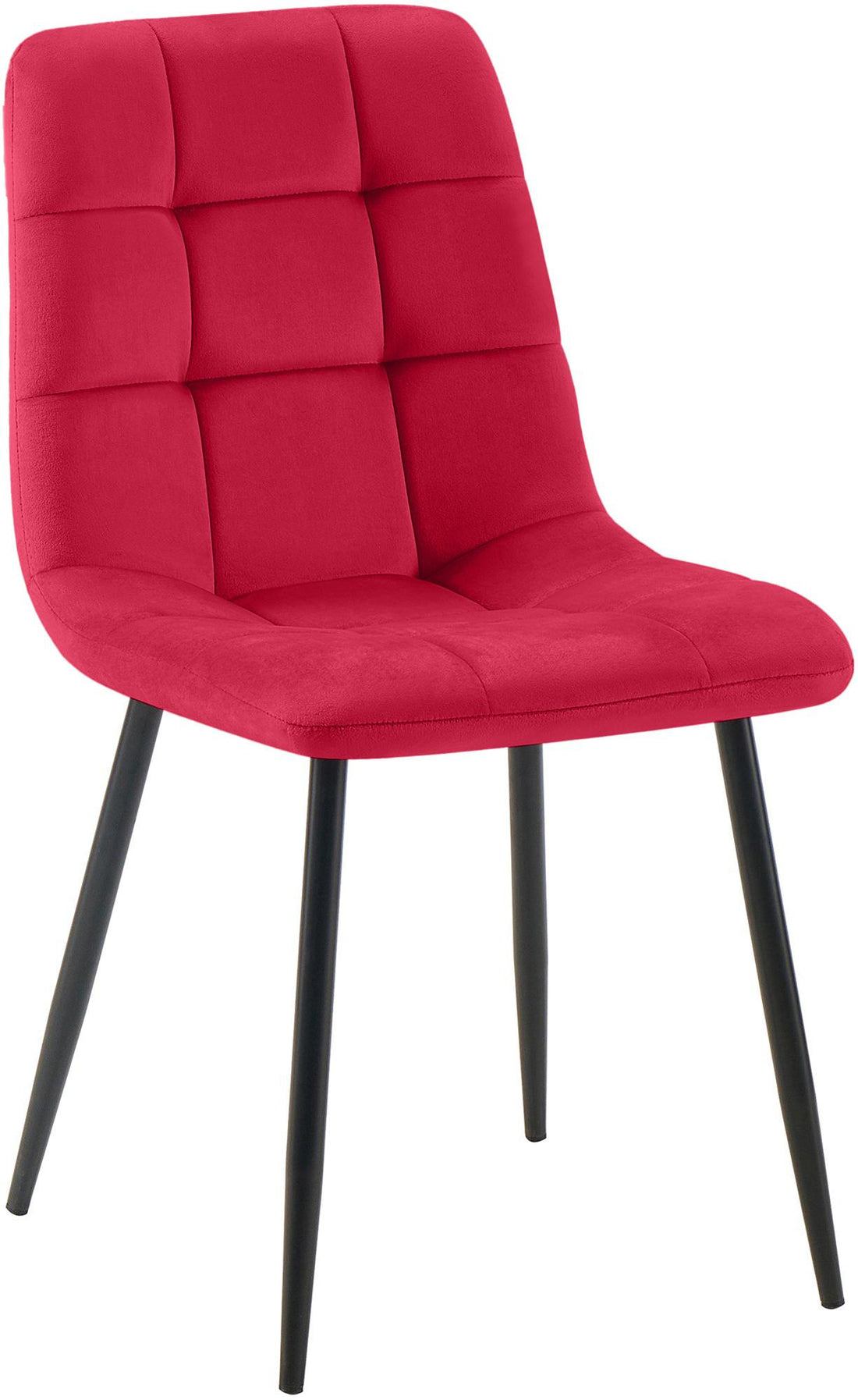 Eetkamerstoel, Fluwelen Stoel, Hoog Comfort – Met Vloerbeschermers & Moderne Look Kleur rood