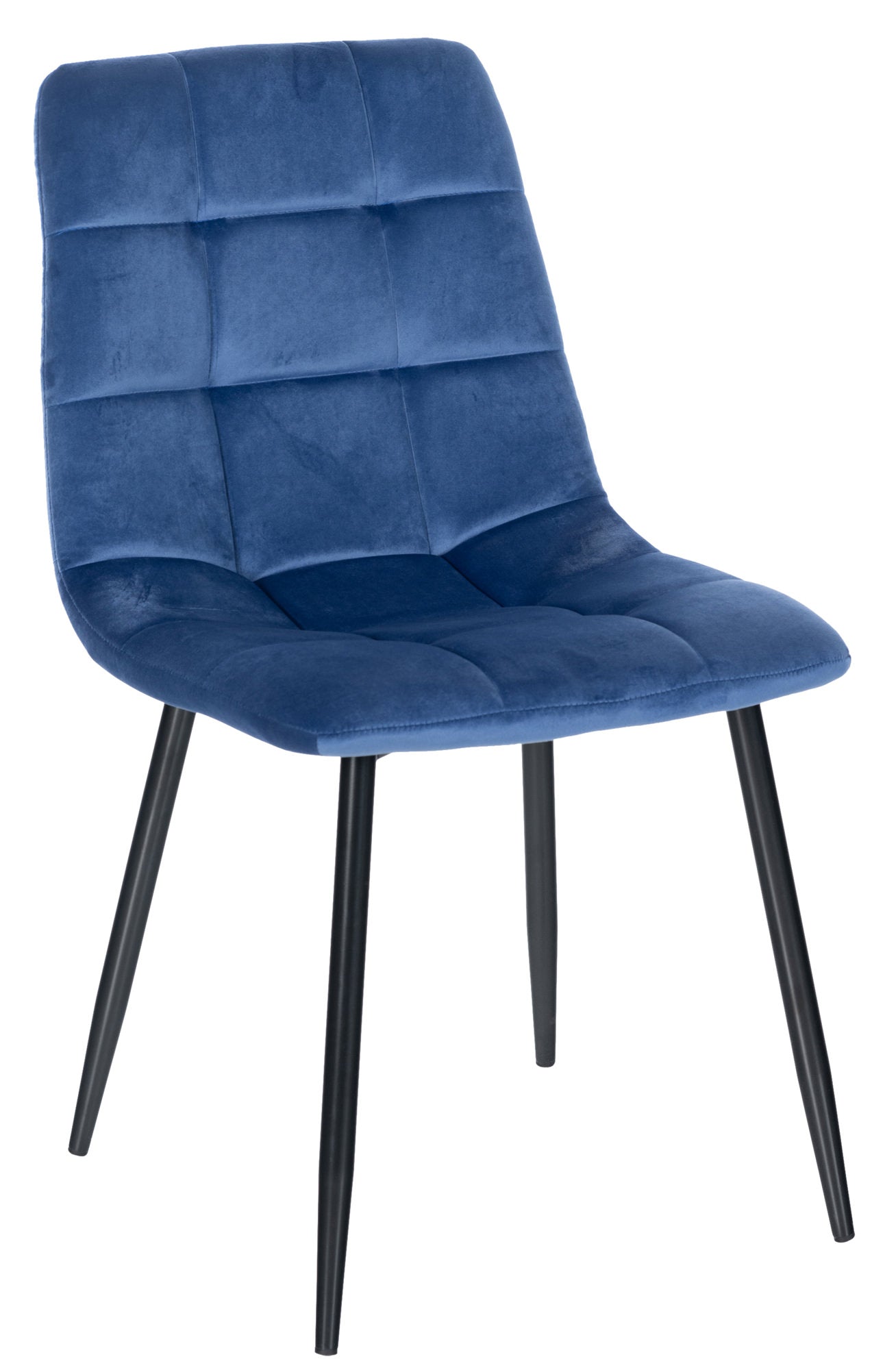 Eetkamerstoel Samt - Fluwelen Zitting, Onderhoudsvriendelijk Comfort Kleur blauw