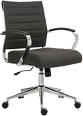 Ergonomische Bureaustoel, Kantoorstoel - Verstelbaar Comfort, Chroomlook Frame Materiaal Stof Kleur donkergrijs
