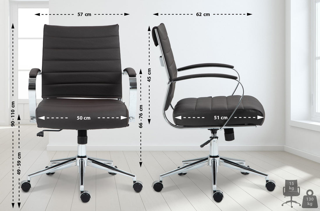 Ergonomische Bureaustoel - Kantoorstoel - Optimale Comfort, Stijlvolle Uitstraling Kleur bruin