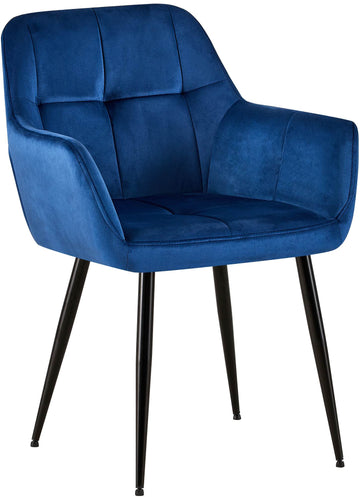 Bezoekersstoel - Gaststoel - Comfortabele Gewatteerde Rugleuning, Eenvoudig Schoon te Maken Materiaal zacht Kleur blauw