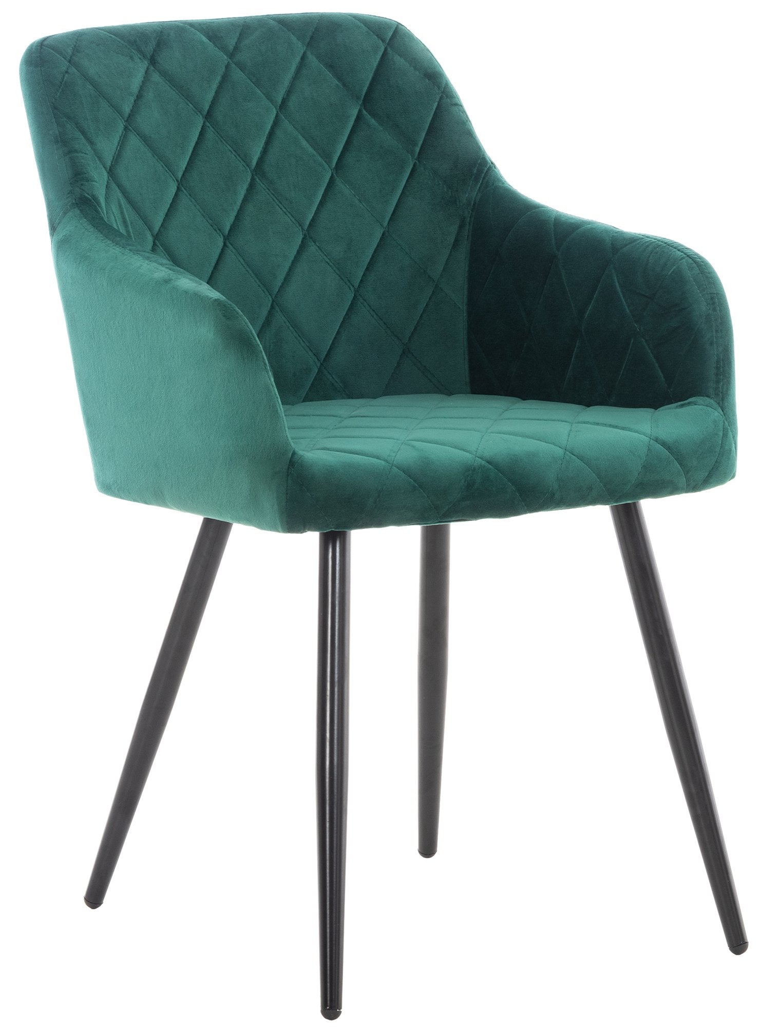 Eetkamerstoel - Comfortabele Zitstoel - Gewatteerde Zitting voor Langdurig Comfort Materiaal zacht Kleur groen