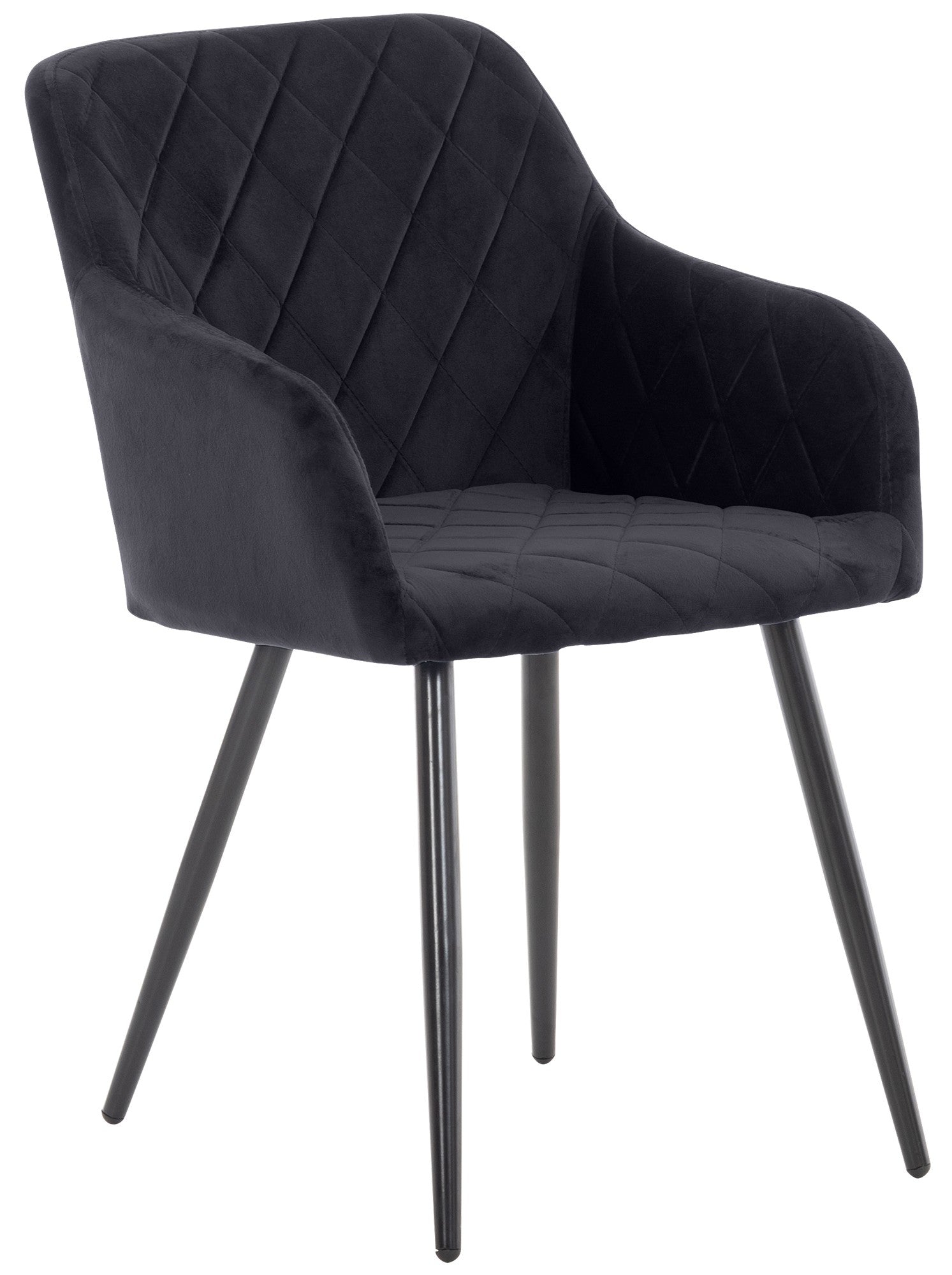 Eetkamerstoel - Comfortabele Zitstoel - Gewatteerde Zitting voor Langdurig Comfort Materiaal zacht Kleur zwart