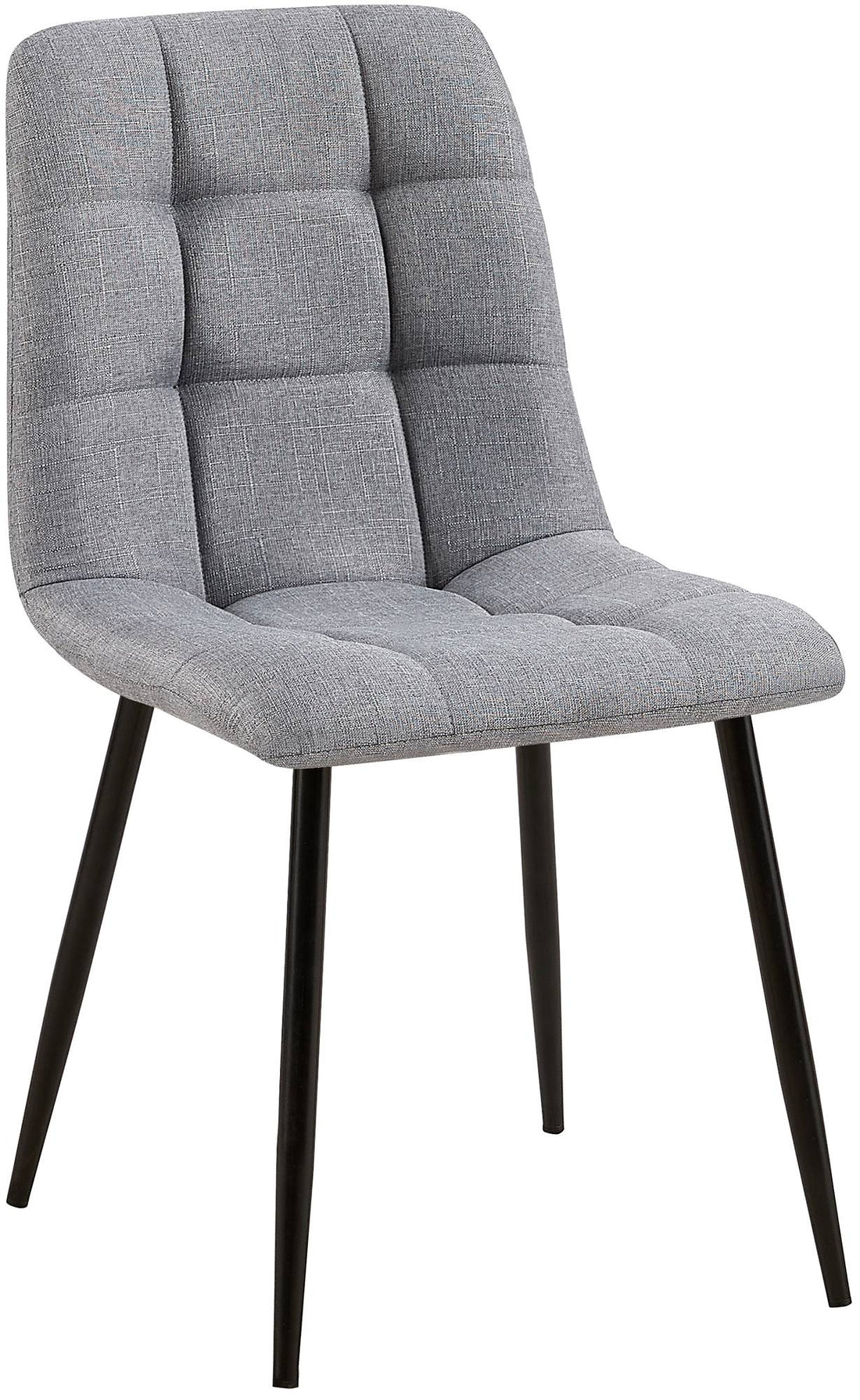 Eetkamerstoel - Dining Chair - Comfortabele Rugleuning - Onderhoudsvriendelijk Materiaal Stof Kleur donkergrijs