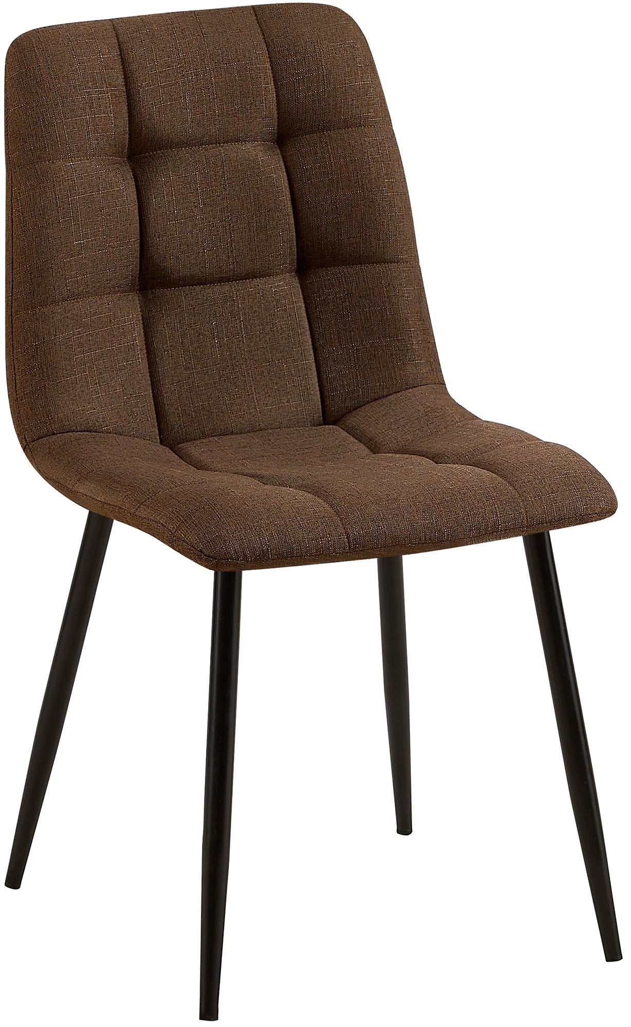 Eetkamerstoel - Dining Chair - Comfortabele Rugleuning - Onderhoudsvriendelijk Materiaal Stof Kleur bruin