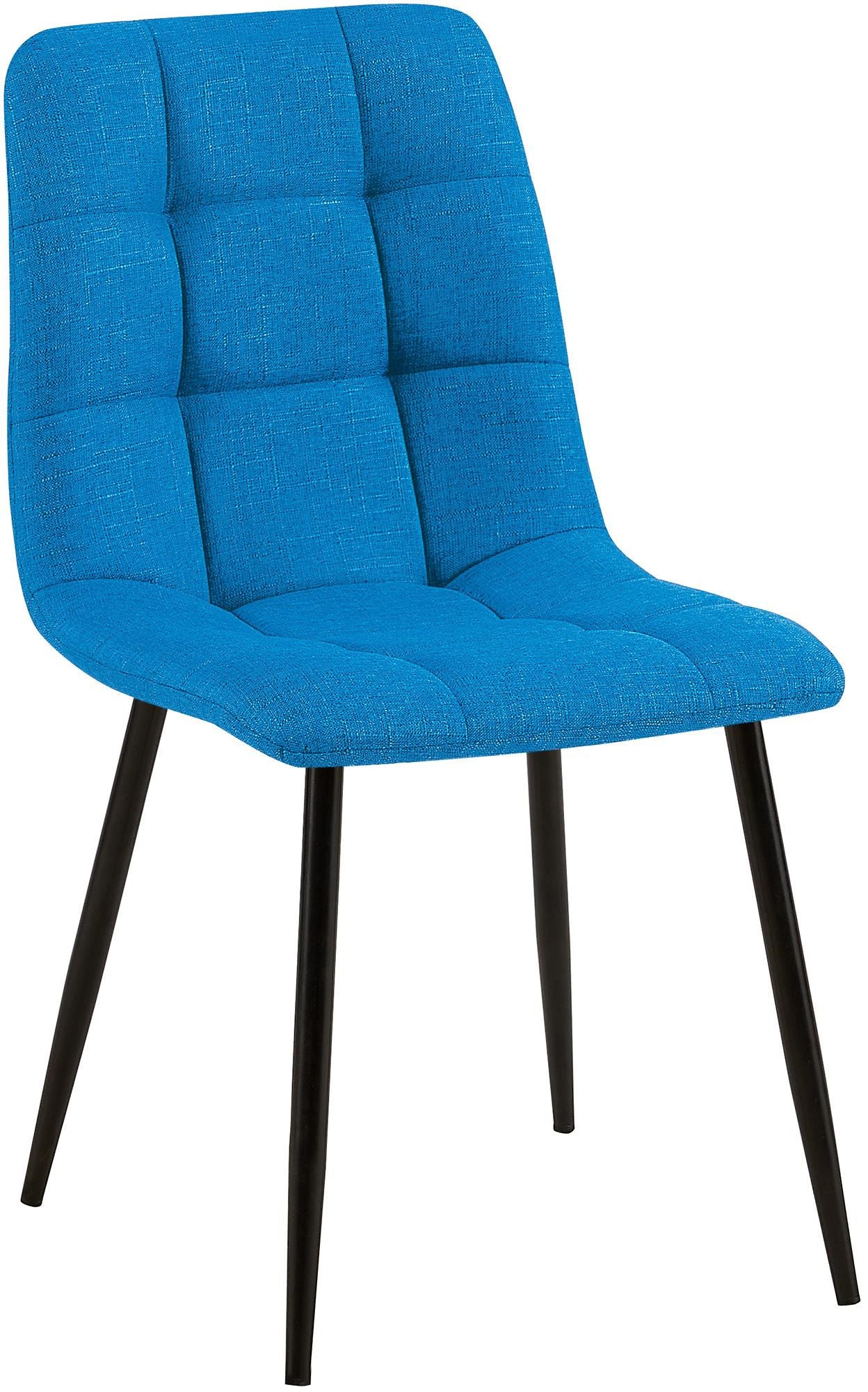 Eetkamerstoel - Dining Chair - Comfortabele Rugleuning - Onderhoudsvriendelijk Materiaal Stof Kleur turkoois