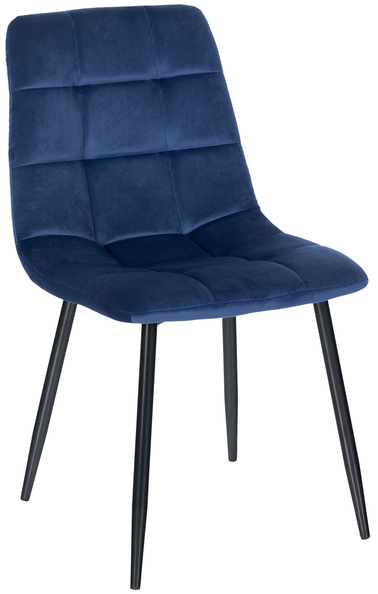 Eetkamerstoel - Dining Chair - Comfortabele Rugleuning - Onderhoudsvriendelijk Materiaal zacht Kleur blauw