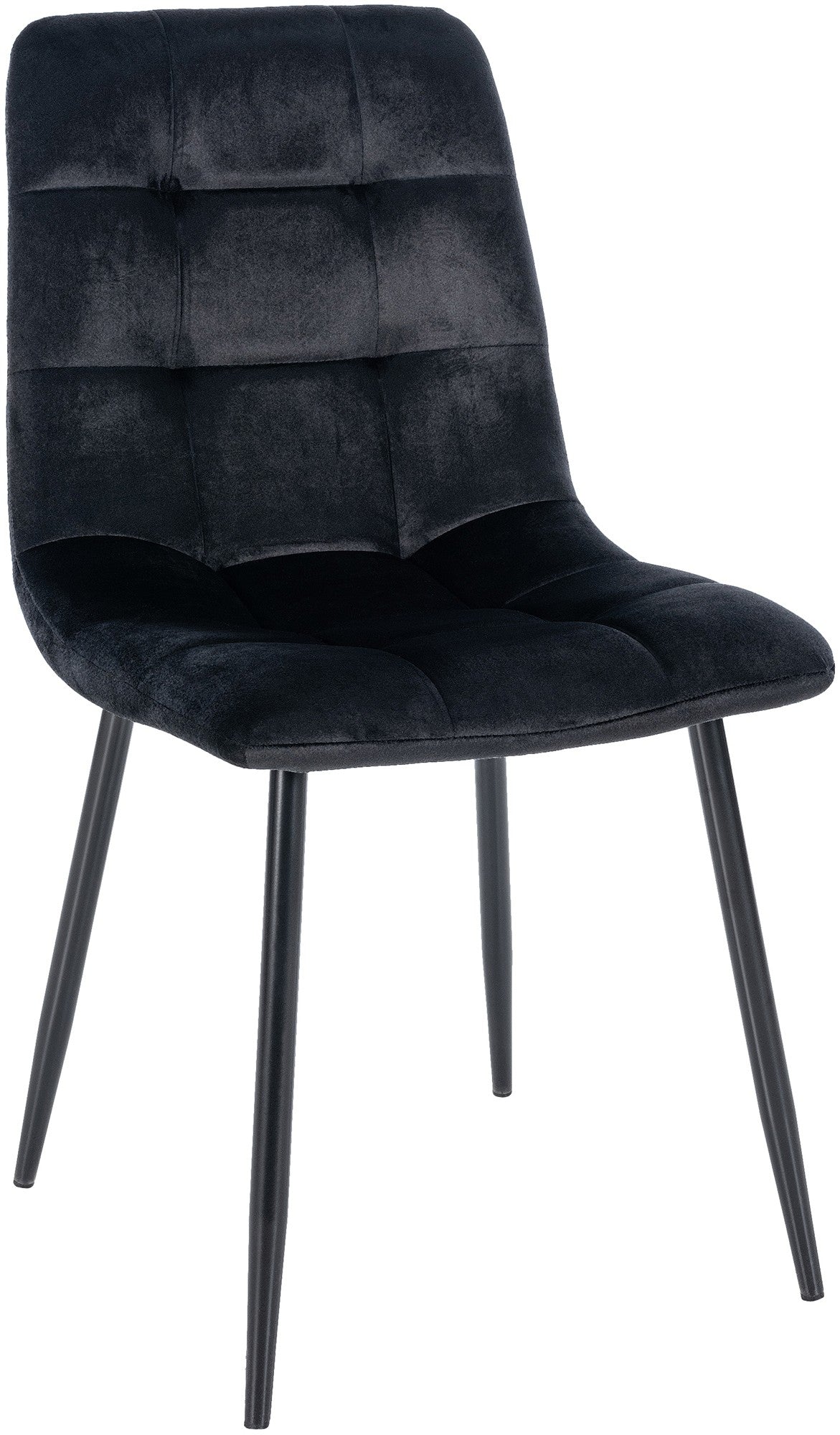 Eetkamerstoel - Dining Chair - Comfortabele Rugleuning - Onderhoudsvriendelijk Materiaal zacht Kleur zwart