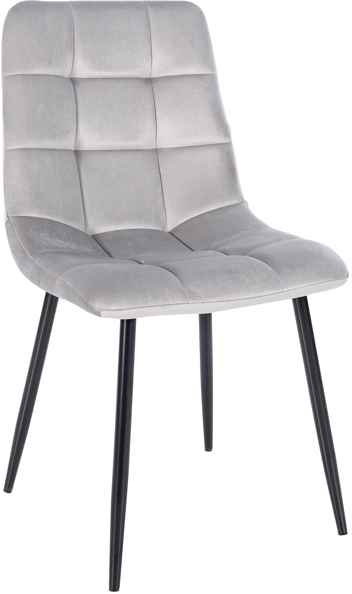Eetkamerstoel - Dining Chair - Comfortabele Rugleuning - Onderhoudsvriendelijk Materiaal zacht Kleur grijs