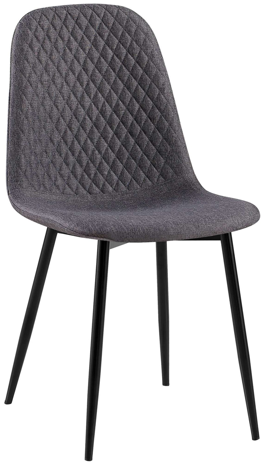 Comfortabele Stijlvolle Eetkamerstoel - Fluweel Bekleding - Onderhoudsvriendelijk Design Materiaal Stof Kleur donkergrijs