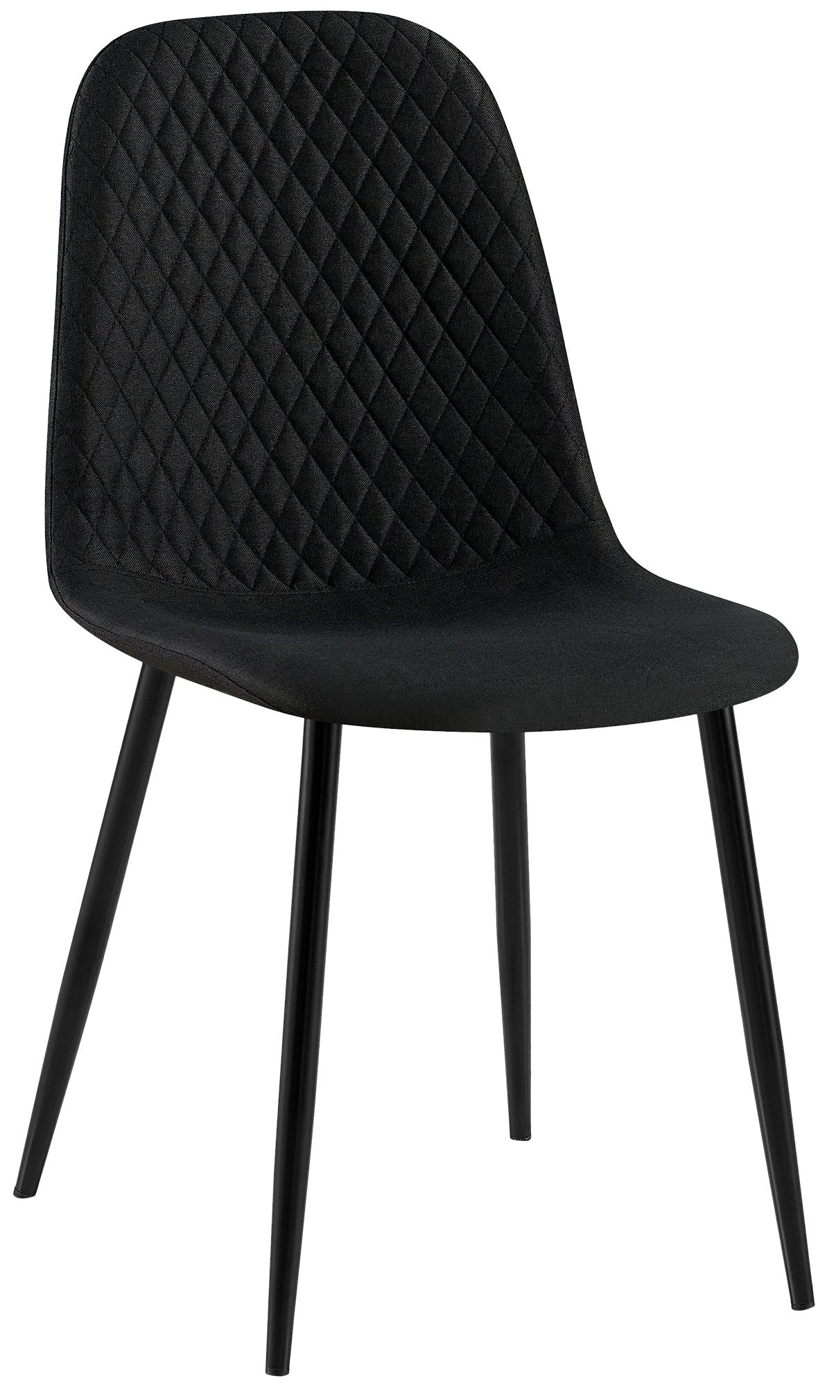 Comfortabele Stijlvolle Eetkamerstoel - Fluweel Bekleding - Onderhoudsvriendelijk Design Materiaal Stof Kleur zwart