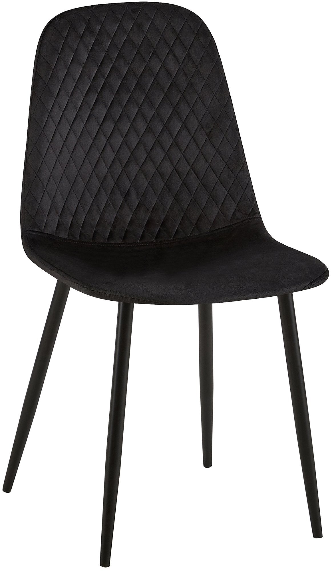Comfortabele Stijlvolle Eetkamerstoel - Fluweel Bekleding - Onderhoudsvriendelijk Design Materiaal zacht Kleur zwart