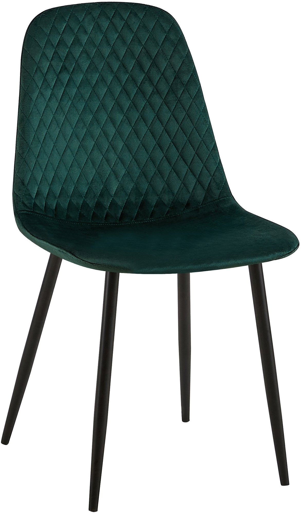 Comfortabele Stijlvolle Eetkamerstoel - Fluweel Bekleding - Onderhoudsvriendelijk Design Materiaal zacht Kleur groen
