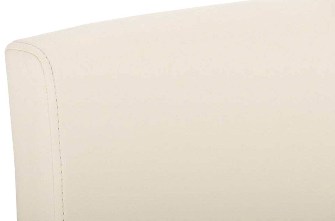 Set van 2 Barkrukken - Barstoelen - Roestvrijstalen Stabiliteit & Kunstleren Comfort Kleur crème