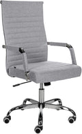 Ergonomische Bureaustoel - Kantoorstoel - In hoogte verstelbaar, comfortabel design Kleur grijs Materiaal Stof