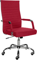 Ergonomische Bureaustoel - Kantoorstoel - In hoogte verstelbaar, comfortabel design Kleur rood Materiaal Stof