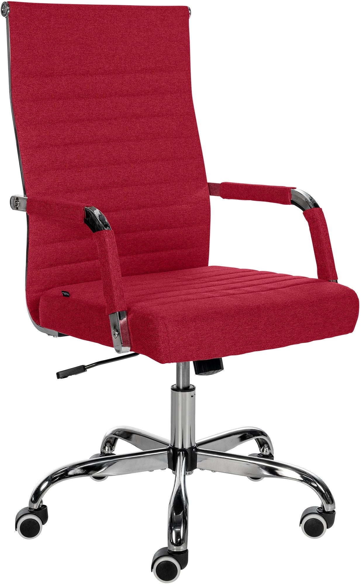 Ergonomische Bureaustoel - Kantoorstoel - In hoogte verstelbaar, comfortabel design Kleur rood Materiaal Stof