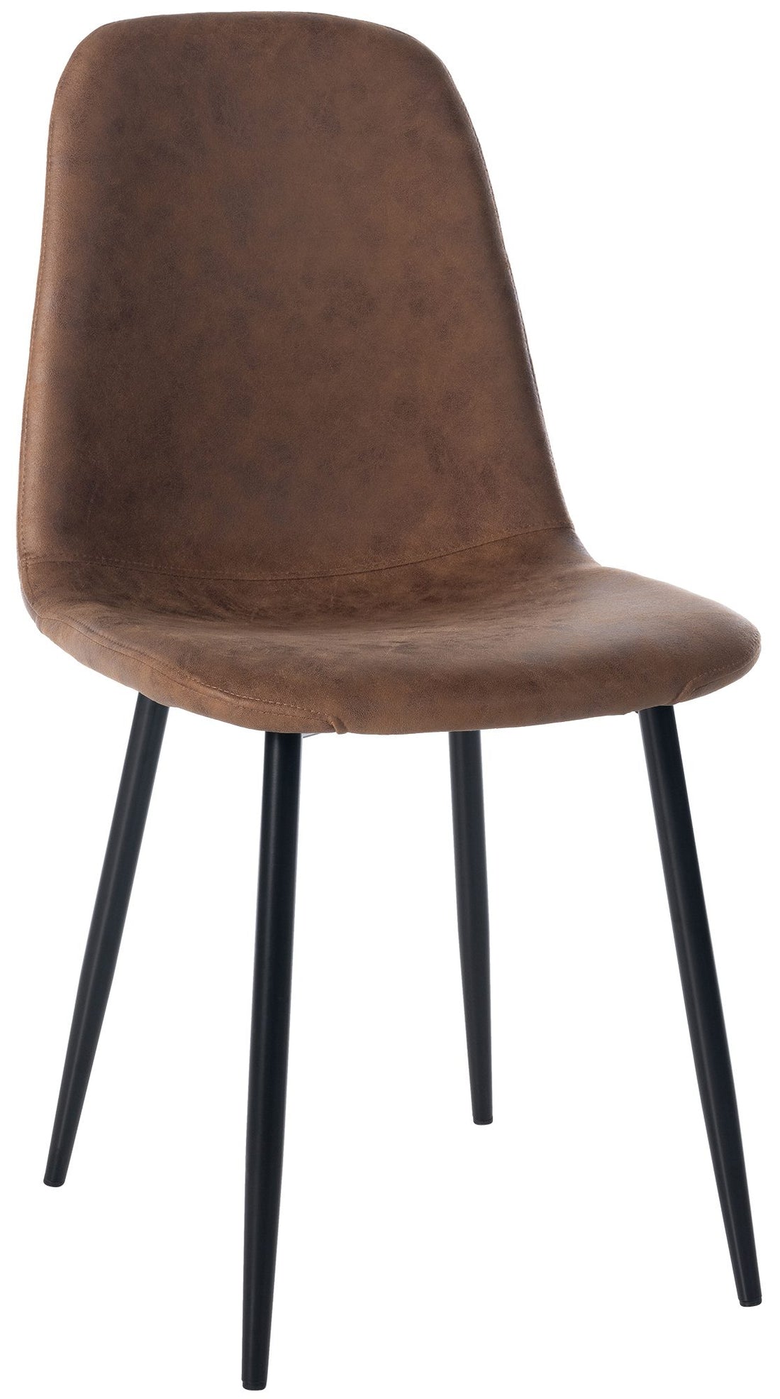 Eetkamerstoel - Eetstoel - Comfortabele Bekleding & Onderhoudsvriendelijk Design Kleur bruin Materiaal Vintage Kunstleder