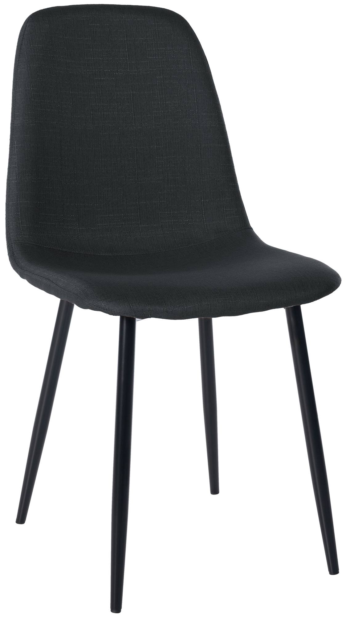 Eetkamerstoel - Eetstoel - Comfortabele Bekleding & Onderhoudsvriendelijk Design Kleur zwart Materiaal Stof