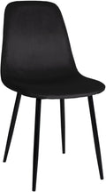 Eetkamerstoel - Eetstoel - Comfortabele Bekleding & Onderhoudsvriendelijk Design Kleur zwart Materiaal zacht