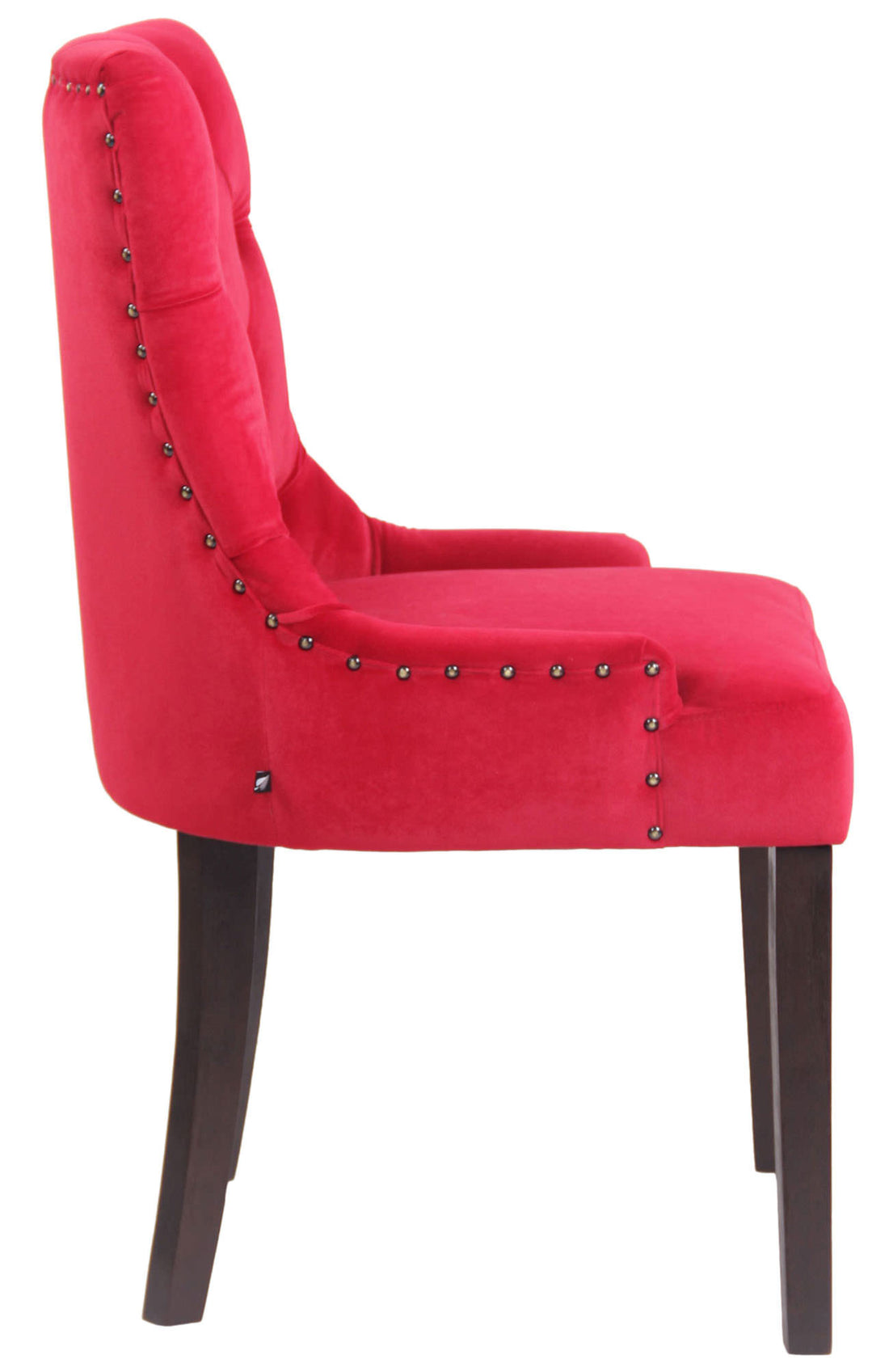 Set van 4 Fluwelen Eetkamerstoelen - Keukenstoelen - Elegant Design met Comfortabel Zitvlak Kleur rood
