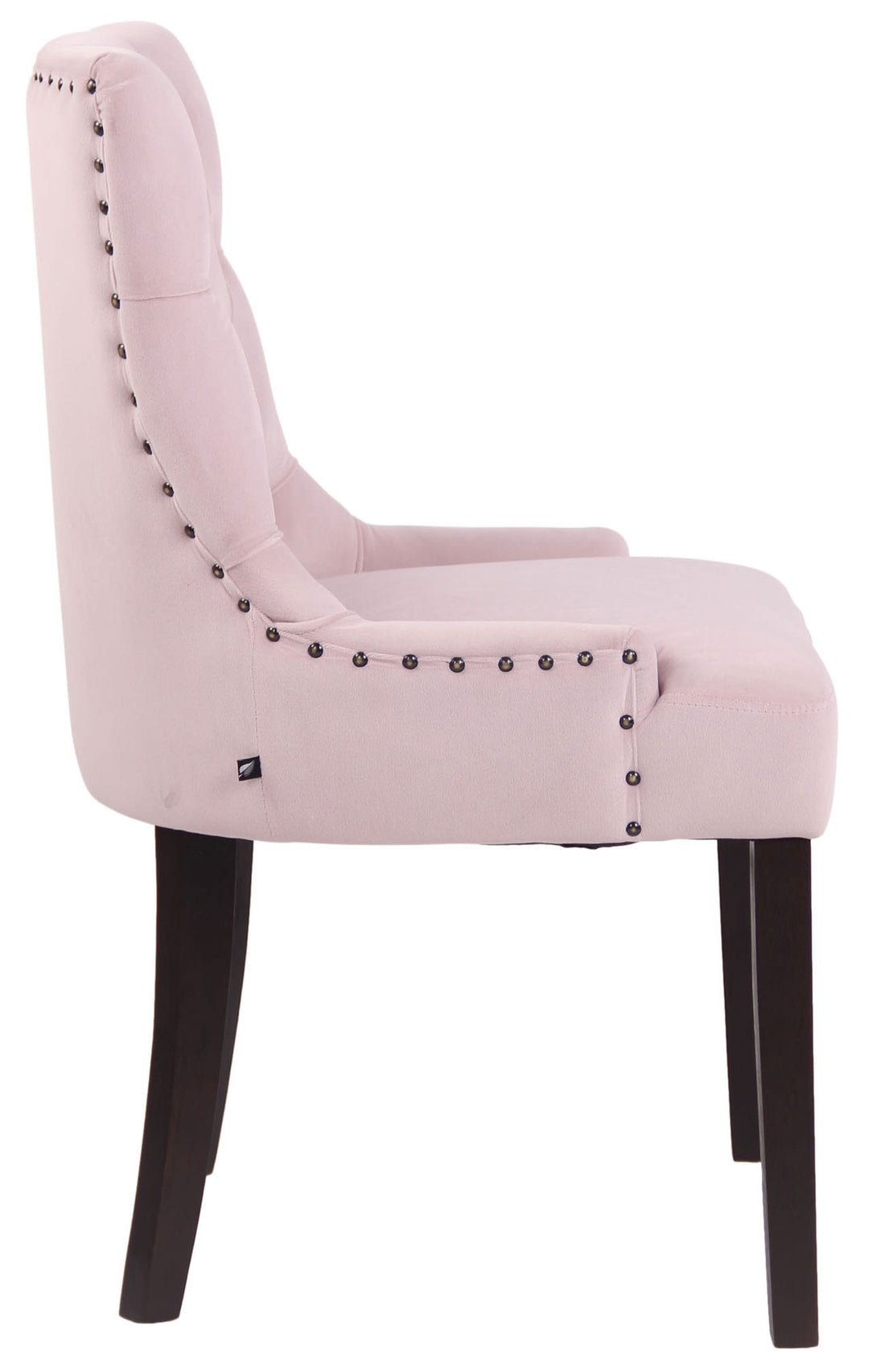 Set van 4 Fluwelen Eetkamerstoelen - Kitchen Chairs - Hoog Zitcomfort Kleur roze