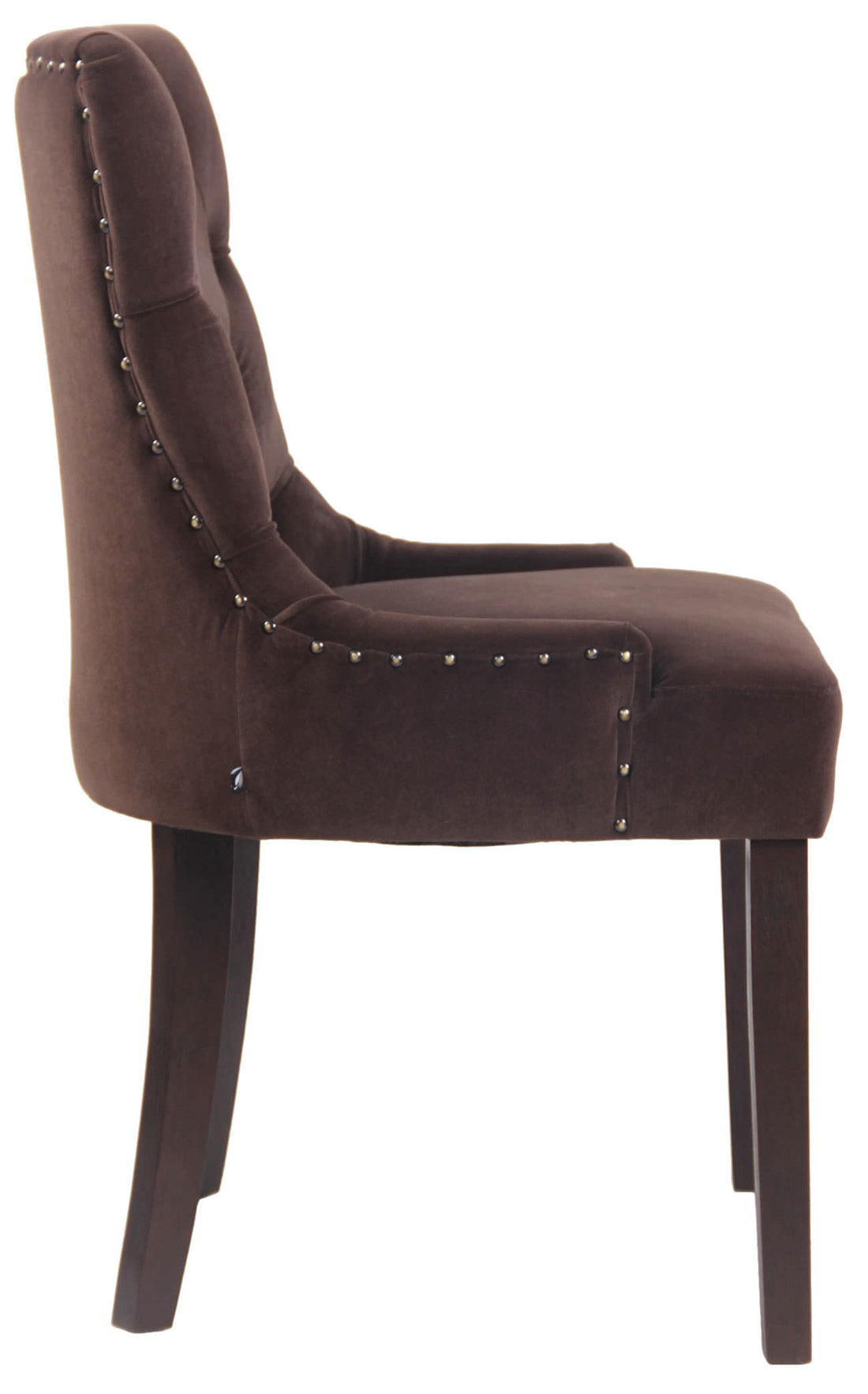 Set van 4 Fluwelen Eetkamerstoelen - Luxe Zitplaatsen - Comfortabel Design Kleur bruin