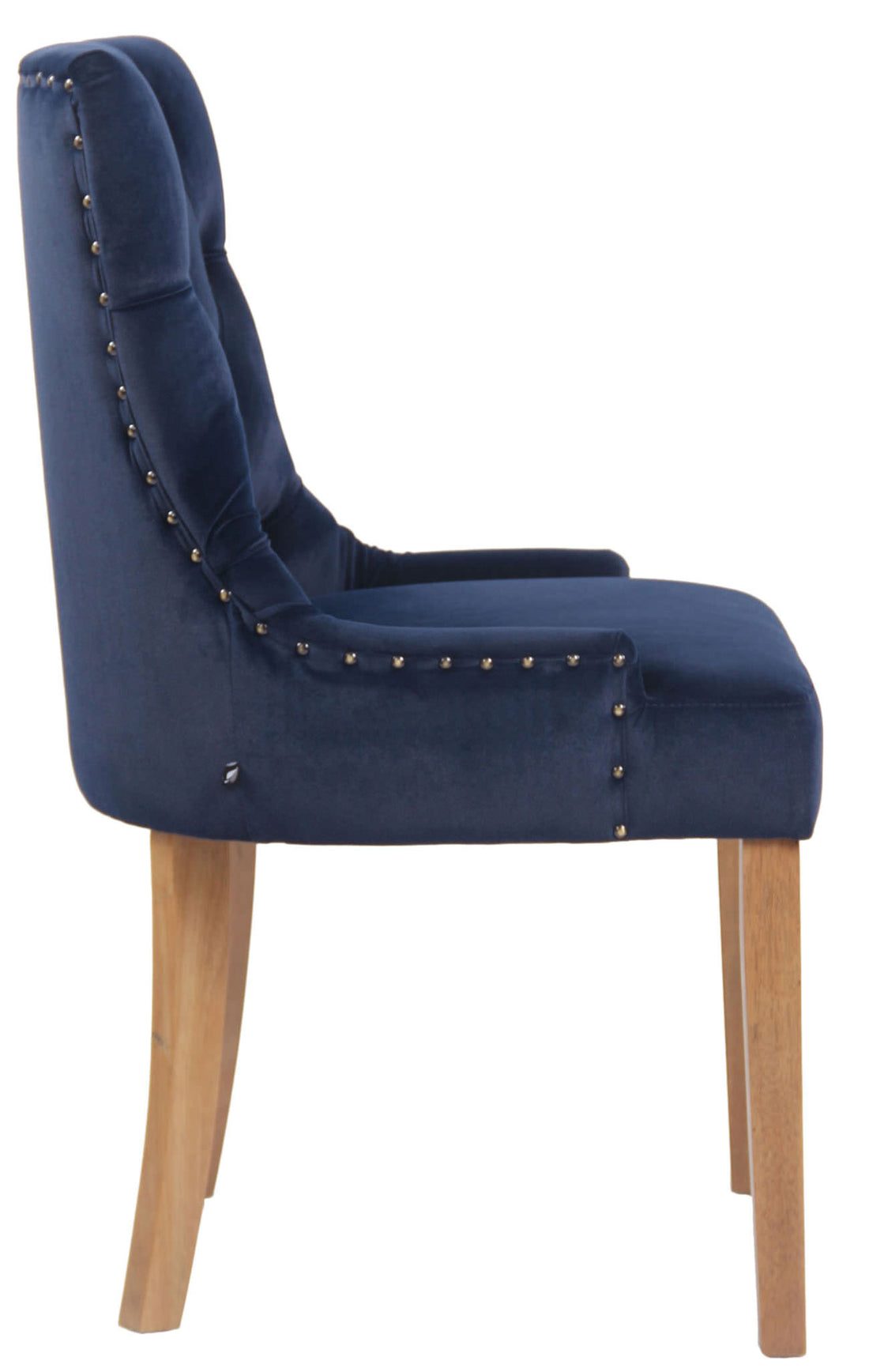 Set van 4 Fluwelen Eetkamerstoelen - Luxe Diningstoelen - Hoog Zitcomfort Kleur blauw