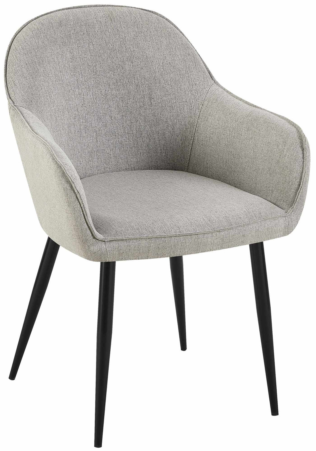 Eetkamerstoel Stoffen Bekleding - Comfortabele Zitting - Moderne Stijl, Anti-Kras Bodemschoners Kleur grijs