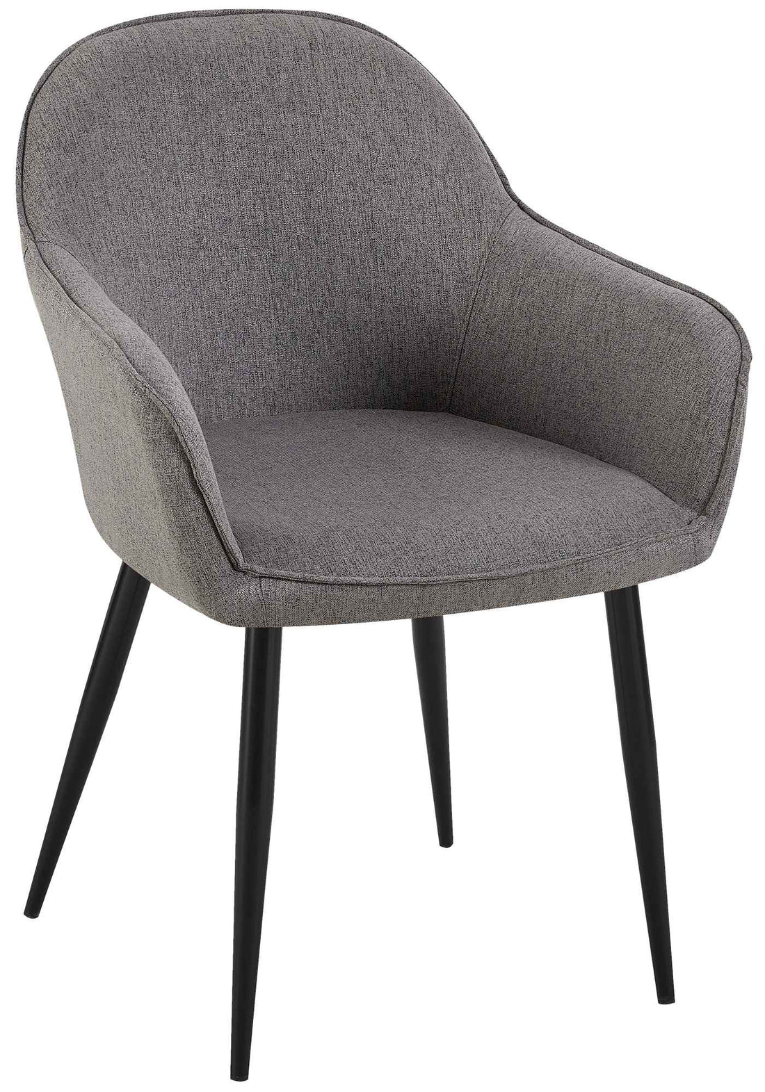 Eetkamerstoel Stoffen Bekleding - Comfortabele Zitting - Moderne Stijl, Anti-Kras Bodemschoners Kleur grijs