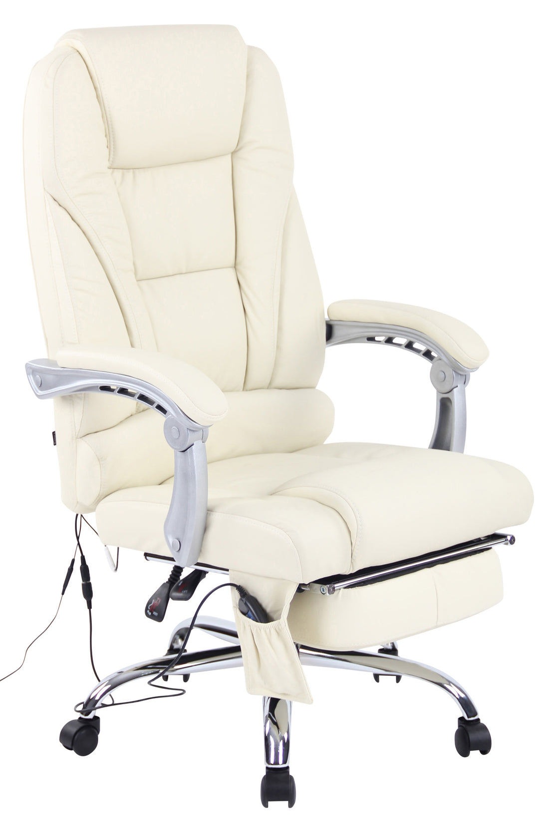 Ergonomische Massagestoel - Luxe Bureaustoel - Met Massagefunctie en Verstelbare Voetsteun Kleur bruin