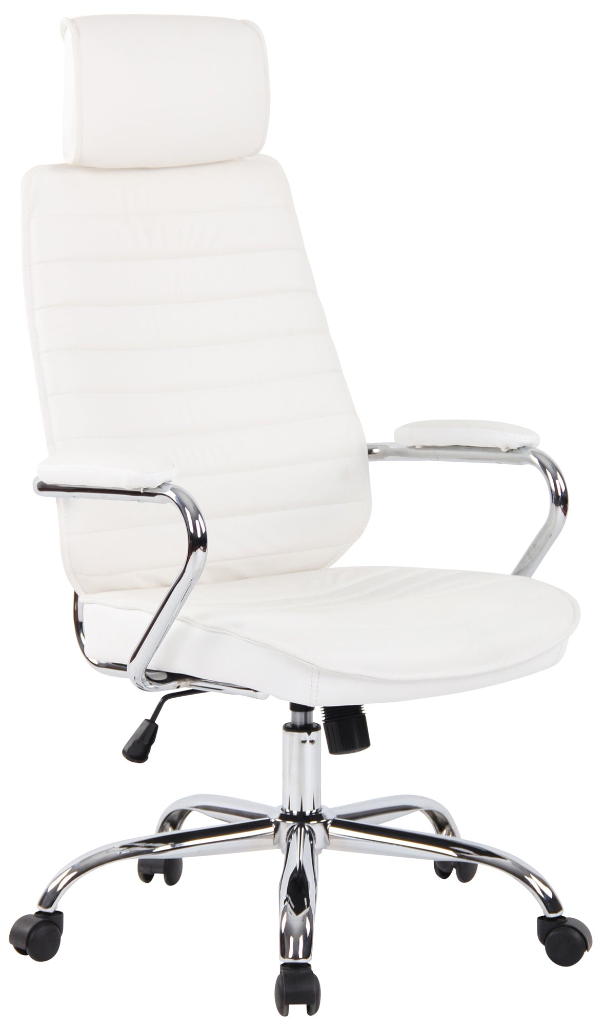 Bureaustoel Echt Leder - Ergonomische Werkstoel - Duurzaam & Verstelbaar voor Langdurig Comfort Kleur wit