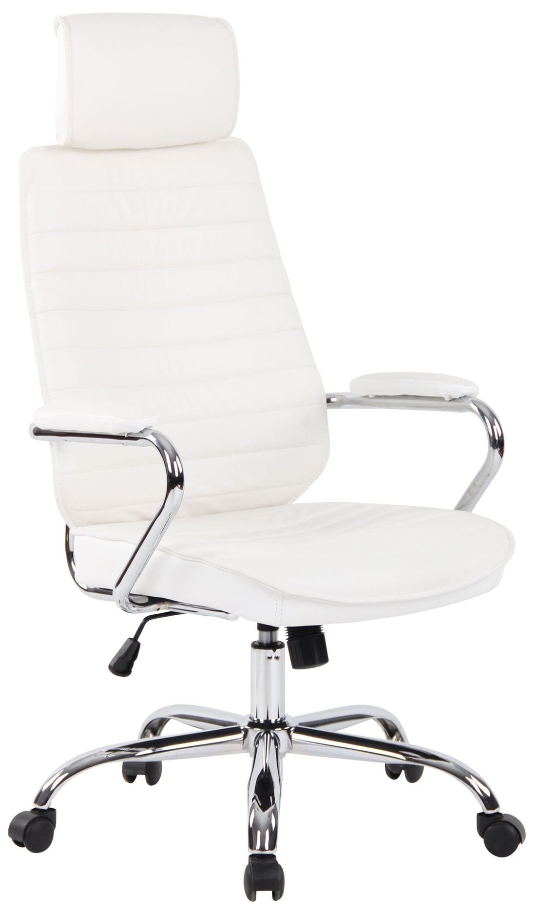 Bureaustoel Echt Leder - Ergonomische Werkstoel - Duurzaam & Verstelbaar voor Langdurig Comfort Kleur wit