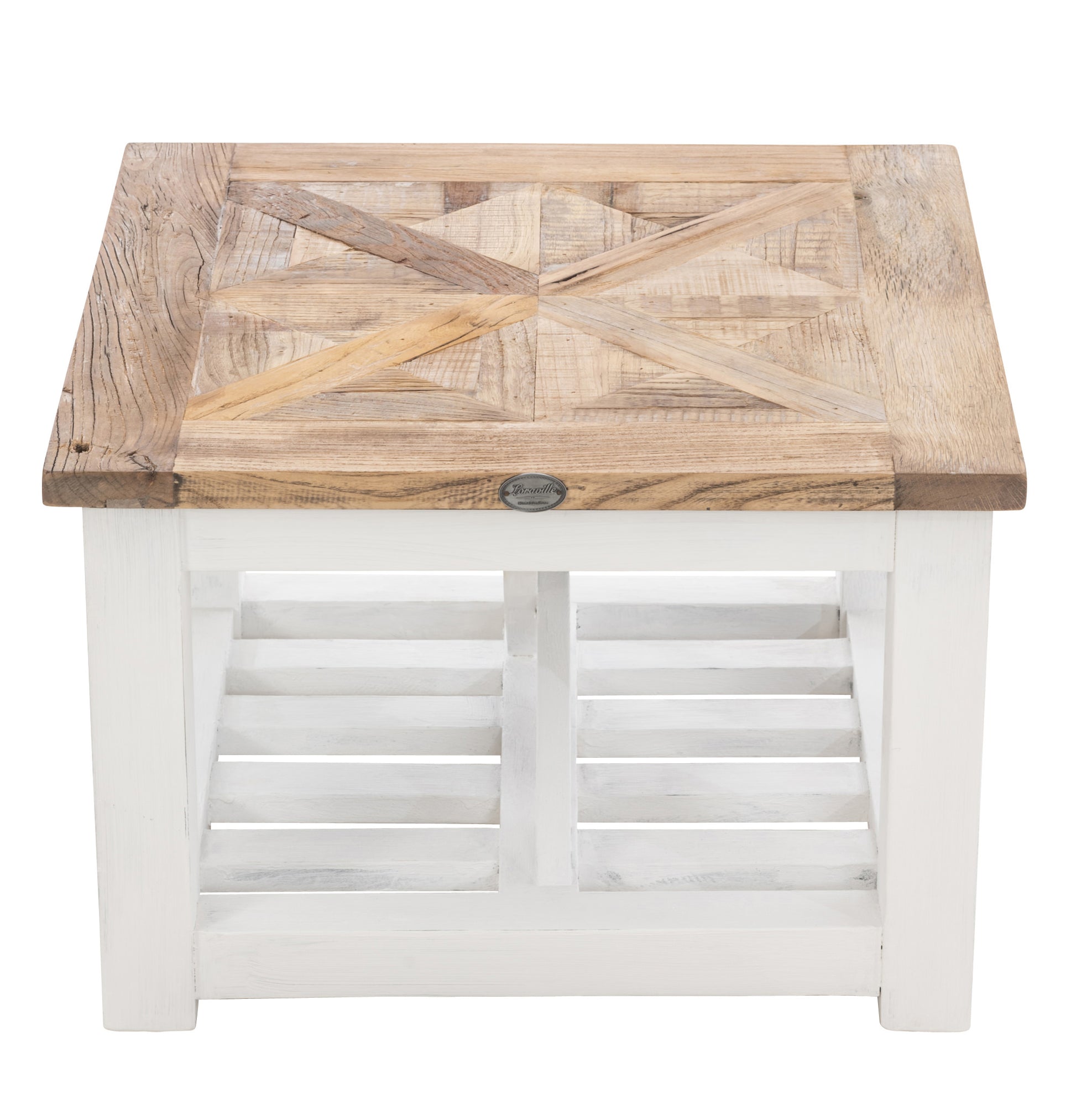 Salontafel Landhuisstijl - Woonkamer Tafel - Duurzaam Iepenhout, Handgemaakte Uniekheid Kleur natuur