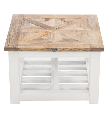 Salontafel Landhuisstijl - Woonkamer Tafel - Duurzaam Iepenhout, Handgemaakte Uniekheid Kleur natuur