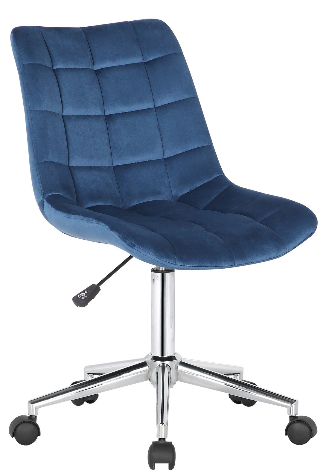 Fluwelen Bureaustoel - Ergonomische Kantoorstoel - Verstelbare Hoogte & Draaifunctie Kleur blauw