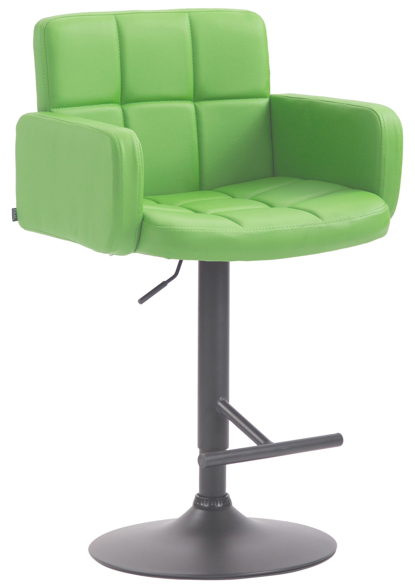 Design Barstoel - Kruk - Comfortabele Zit voor Dagelijks Gebruik met Kunstleren Bekleding Kleur groen Onderstel Kleur zwart