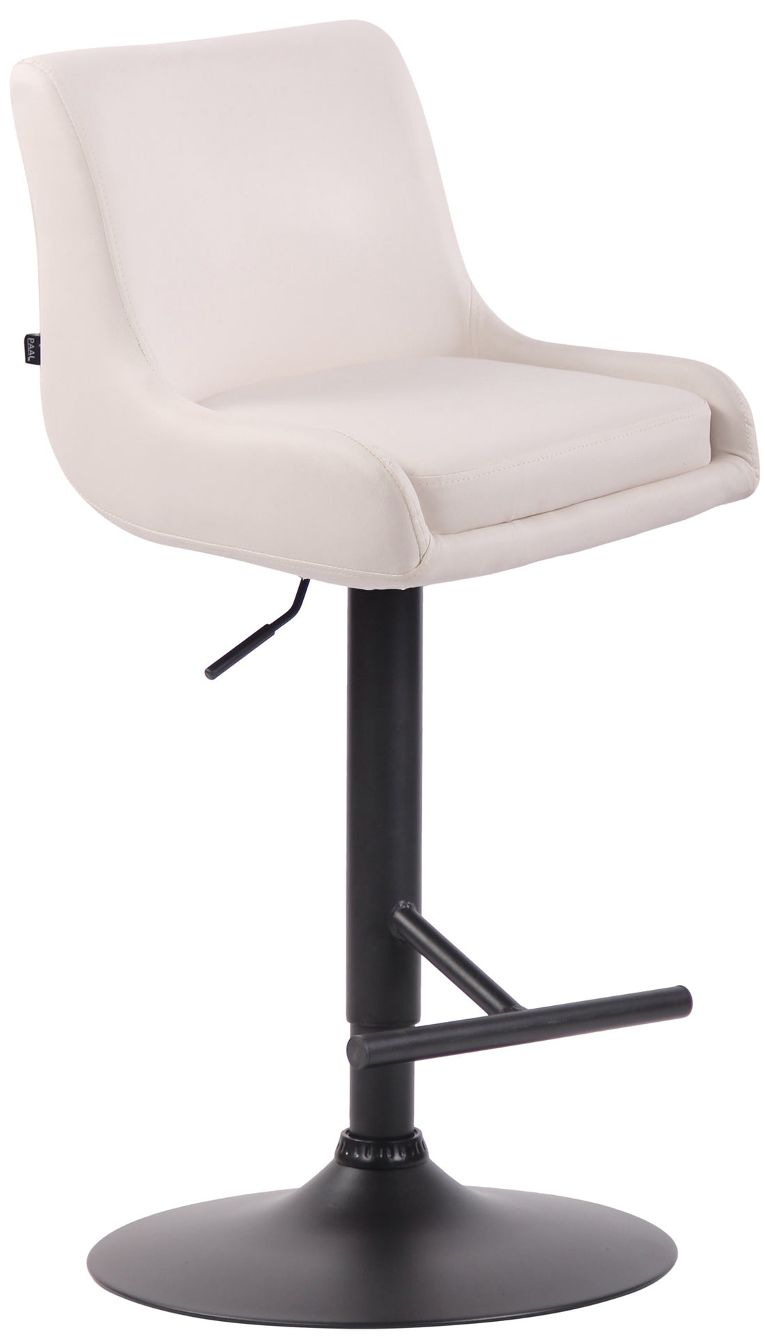 Stijlvolle Barkruk - Design Kruk - Hoogte Verstelbaar, Kunstleer Comfort Kleur wit