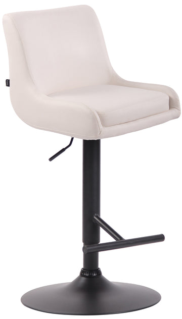 Stijlvolle Barkruk - Design Kruk - Hoogte Verstelbaar, Kunstleer Comfort Kleur wit