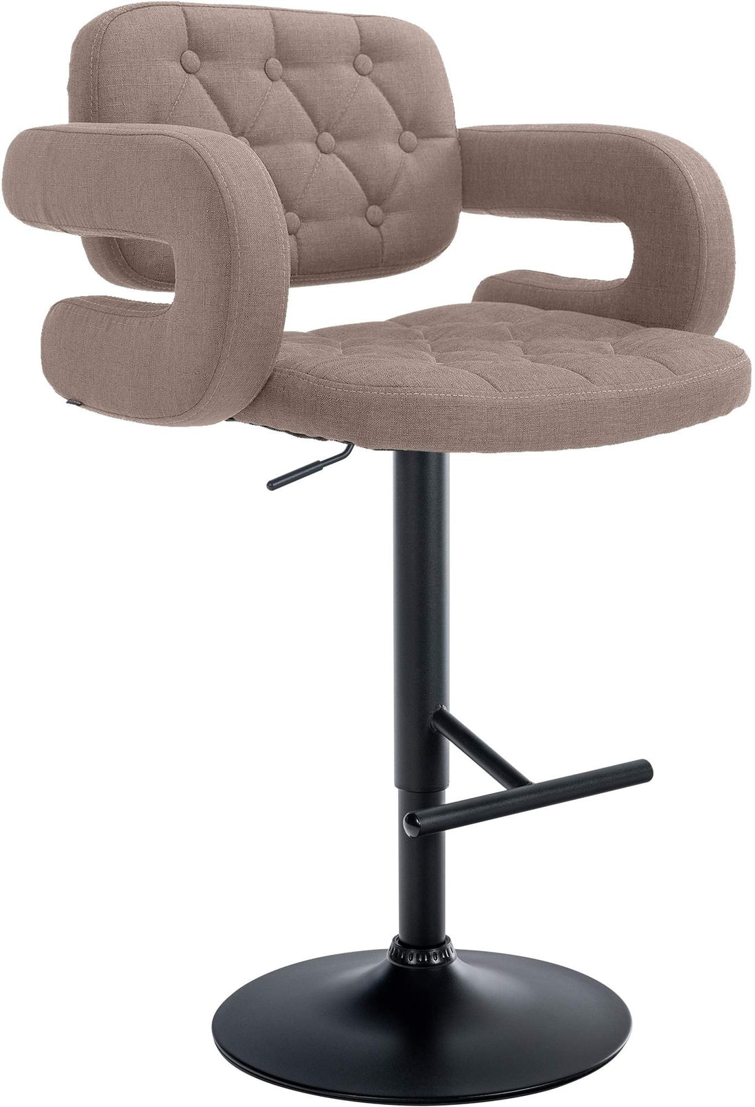 Design Barkruk - Hoge Kruk - 360° Draaibaar voor Maximaal Comfort Kleur taupe